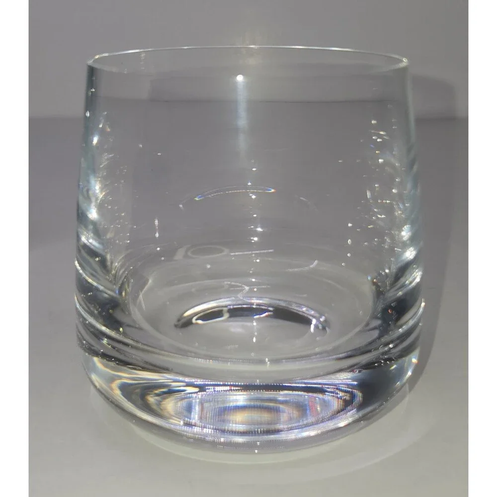 Set of 4 Williams Sonoma Double Old Fashioned Lowball Tumbler Crystal Glasses